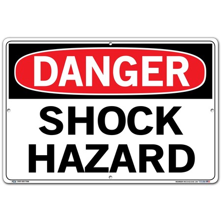 Vestil Sign, Danger, 18.5x12.5", Alum Comp, .130, SI-D-42-D-AC-130 SI-D-42-D-AC-130